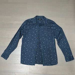 All Saints Men’s Hornsgatan Long Sleeve Button Shirt. Size Medium.